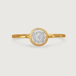 Mia by Tanishq 14k (585) Yellow Gold and Diamond Halo Pop Casual Rings image 3