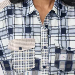 The Souled Store Aster Cotton Relaxed Fit Chequered Shirt image 4
