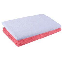 Dollar Pink & White 400 GSM 100% Cotton Bath Towels - Set of 2-picture-38