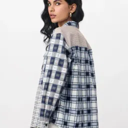 The Souled Store Aster Cotton Relaxed Fit Chequered Shirt image 2