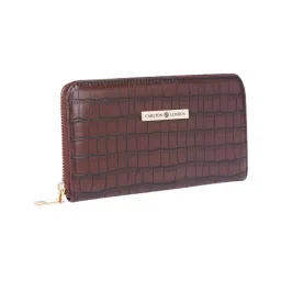 Carlton London Cherry Textured Small Zip around Wallet for Women image 3