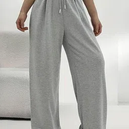 PRICHA Women Solid Mid-Rise Loose Fit Trousers-image-39