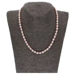 Sri Jagdamba Pearls Single Line Pink Alloy Necklace Set image 2