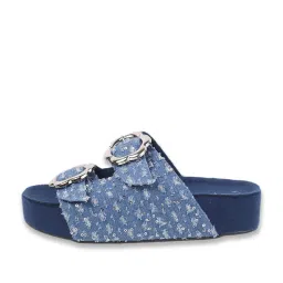 Catwalk Women's Rustic Zing Thing Blue Casual Sandals image 3