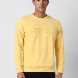 Peter England Jeans Yellow Slim Fit Sweatshirt-image-51