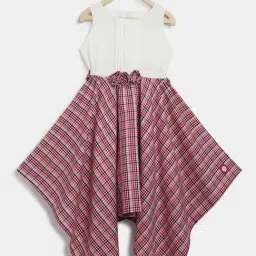 Tales & Stories Kids White & Red Cotton Applique Dress-picture-35