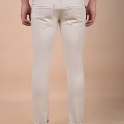 Crimsoune Club Beige Blended Solid Mid Rise Jeans image 2