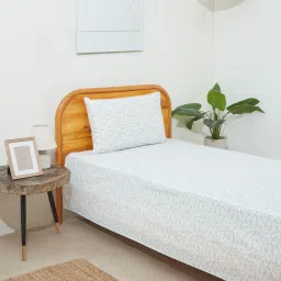 Westside Home Light Green Printed Single Flat Bedsheet & Pillowcase Set image 3