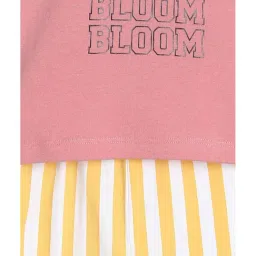 MINIKLUB Kids Pink & Yellow Graphic Print Top with Leggings image 5