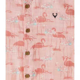 Allen Solly Junior Peach Printed Shirt image 3