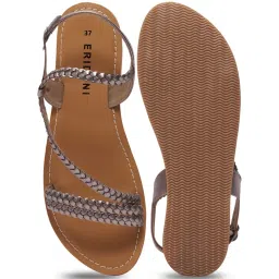 Eridani Women's Enya Gun Metal Back Strap Sandals image 3