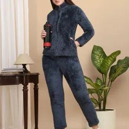 Sweet Dreams Blue Regular Fit Solid Tracksuit image 3