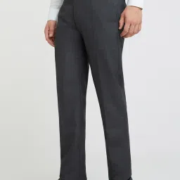 Raymond Grey Slim Fit Trousers image 3