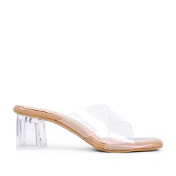 Trase Women's Beige Cross Strap Sandals image 3