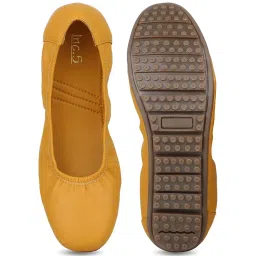 Inc.5 Women's Mustard Flat Ballets image 3
