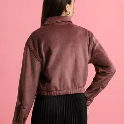 Forever 21 Maroon Regular Fit Jacket image 3