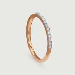 Mia by Tanishq 14k (585) Rose Gold and Diamond Tiny Shimmer Casual Rings image 4