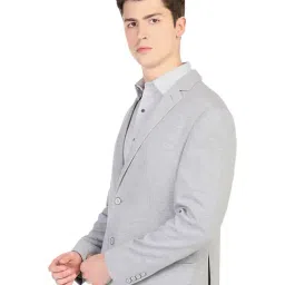 Arrow New York Light Grey Self Print Blazer image 3