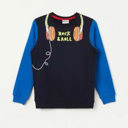 Fame Forever by Lifestyle Kids Blue Cotton Printed Full Sleeves Sweatshirt-picture-23