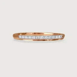 Mia by Tanishq 14k (585) Rose Gold and Diamond Tiny Shimmer Casual Rings image 3