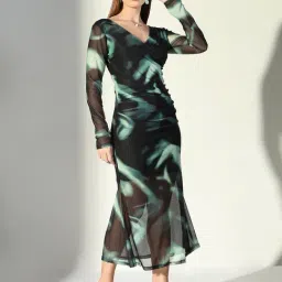 showoffff Showoff Black Regular Fit Printed Dress image 3