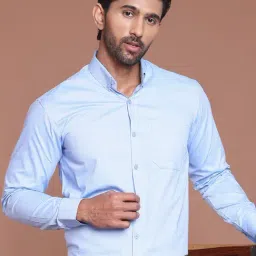 Indian Needle Green Regular fit Solid Shirt-image-16