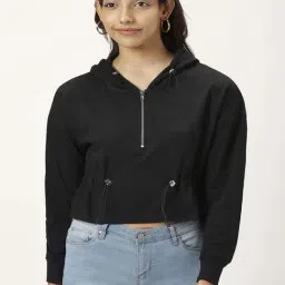 People by Pantaloons Black Round neck Sweatshirt-image-6