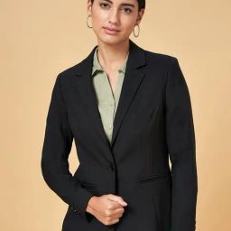 Annabelle by Pantaloons Black Notched Lapel Blazer-picture-20