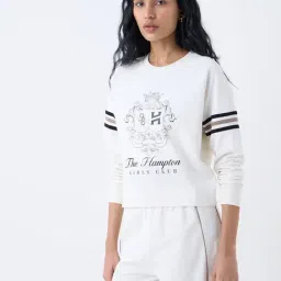 studiofit women Studiofit by Westside Off-White Printed Cotton-Blend T-Shirt-picture-18