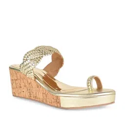 Rocia by Regal Women's Golden Toe Ring Wedges-picture-12