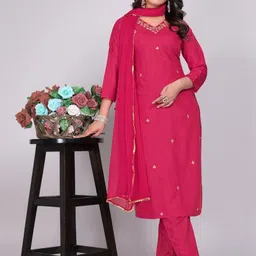 MAHUDI Women Pink Kurta Sets-image-0