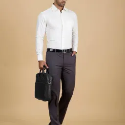 Metal Off White Cotton Slim Fit Shirt image 4