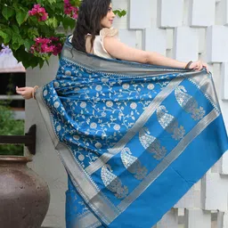 KALINI Ethnic Motif Woven Design Zari Banarasi Saree image 5