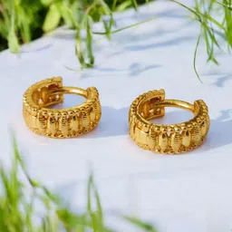 SHREE KRISHNA SHOPPING Unisex Gold-Plated Brass Earrings image 1