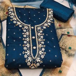 SHADOW & SAINING Semi-Stitched Dress Material-picture-4