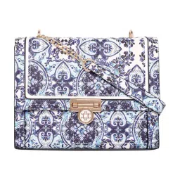 Lino Perros Blue Floral Medium Shoulder Bag-image-26