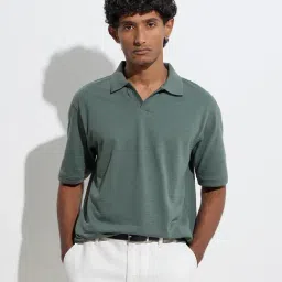 WES Casuals by Westside Sage Relaxed-Fit Cotton-Blend Polo T-Shirt-picture-48