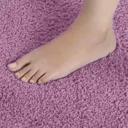 OBSESSIONS Onion Pink Polyester Quick Dry & Anti Skid Bath Mat image 3