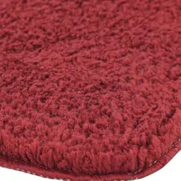 OBSESSIONS Red Polyester Quick Dry & Anti Skid Bath Mat image 5