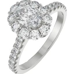 Emori 14k White Gold & Diamond Floral Halo Engagement Ring-picture-26
