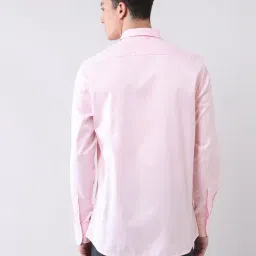 AD by Arvind Pink Regular Fit Self Shirt image 2