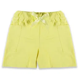 Kiddopanti Kids Light Yellow Solid Shorts-image-46