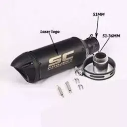 RA Accessories Black SC Project Mini2 Silencer Exhaust for Hero Karizma ZMR image 3
