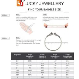 LUCKY JEWELLERY Set Of 2 Gold-Plated Leaf Design Bangles image 5