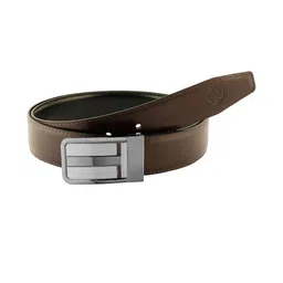 Roadster Men Textured Leather Reversible Belt-image-81