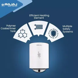 Bajaj 10 L Storage Water Heater Geyser Wall Mount Vertical Orientation 2000 W, 8 Bar Pressure, Edrea image 4