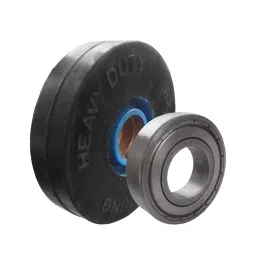 B K JAGAN & CO Size 8 X 2 inch Rubber Bonded C.I Wheel Without Bearing Black, B.K.J133 image 3
