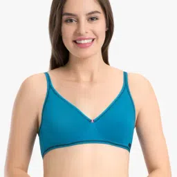 Every De by Amante Mykonos Blue Non Padded Non Wired Full Coverage Bra-image-93