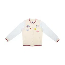 Allen Solly Junior Beige Embroidered Jacket-image-50