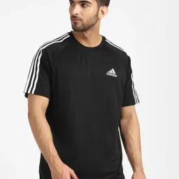 Adidas Black & White Regular Fit Printed Sports T-Shirt-picture-31